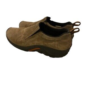 Merrell Jungle Moc Shoes Men’s 11 Gray Nubuck Leather Slip On Clogs Mules